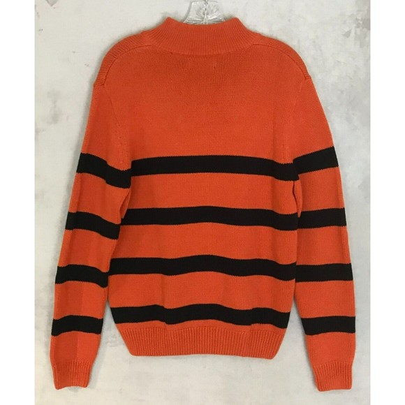 New CHAPS by Ralph Lauren Men's Thick Mockneck Sweater Autumn Striped Medium $70 - Picture 3 of 8
